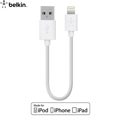 

Belkin Apple MFI Certified Data Cable / Charging Line Lightning Interface White 15cm For iPhone 7/7 Plus / 6s / 6s Plus / SE