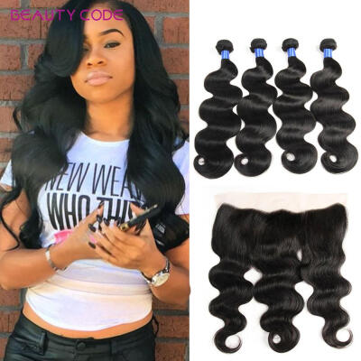 

100% Peruvian Body Wave Bundles With Lace Frontal Peruvian Virgin Hair 4 Bundles With Top Lace Frontal Closure Peruvian Hair