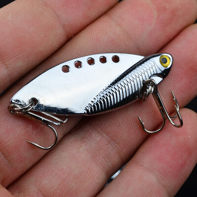 

Metal VIB Luminous Leech BKK Hook fidget Spinners Spoon Angling Hard Baits Tackle Fishing Lures 11g