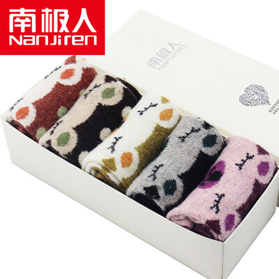 

Antarctic socks female socks rabbit wool socks warm socks thickening female socks socks 5 pairs of mixed suit N8F5X female models bear all