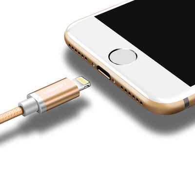 

Зеленое яблоко с MFi сертификации кабель данных / зарядное устройство USB кабель для зарядки телефона линии линии электропередачи поддерживает iphone5s / 6s / 7 Plus / SE / Ipad 2 Ми 30589 Тиран золото