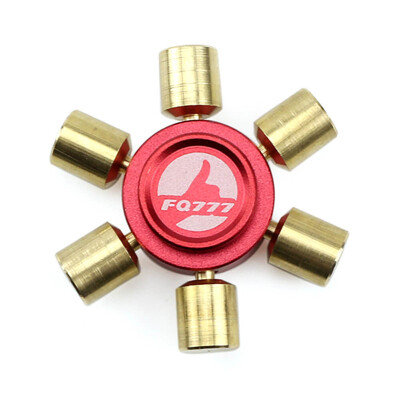 

FQ777 Brass Hexagonal Fidget Hand Spinner Fingers Gyro Reduce Stress Focus Attention