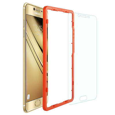

2 pieces installed easy to paste Samsung C5 tempered film HD C5 mobile phone film explosion-proof anti-fingerprint for Samsung C5