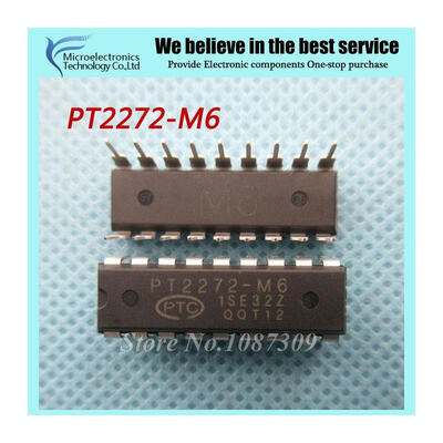 

10pcs free shipping PT2272-M6 PT2272 M6 DIP-18 Remote control decoder IC new original