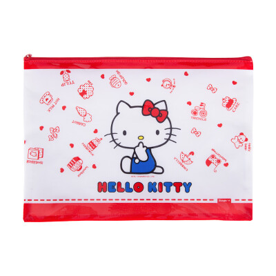 

Guangbo GuangBo 2 loaded A4 mesh zipper file bag information kit Hello Kitty random KT88045