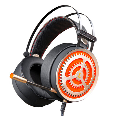 

Звуковой рекордер (LUYS) Гарнитура Игровая игра Heading Headphones Glowing Headphones Headset LED Светящиеся наушники Микрофоны V2S Black