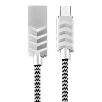 

Machine music Church Andrews data cable charging line Micro USB fast charge line for Samsung millet Meizu Huawei OPPO&other zinc alloy weaving S-M327 silver
