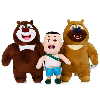 

Новый ювенильный Boonic Медведь Медведь пристанищем Сюн Сюн Erguang голова конек Медведь плюшевой игрушки куклы 33см парк Медведь Медведь две сильные ювенильный лысый 30см