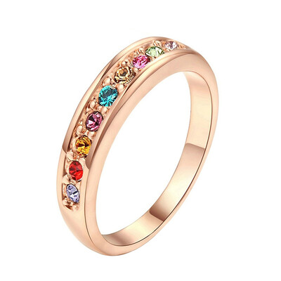 

Yoursfs Eternity Women Crystal 18k Gold Plated Bridal Promise Ring