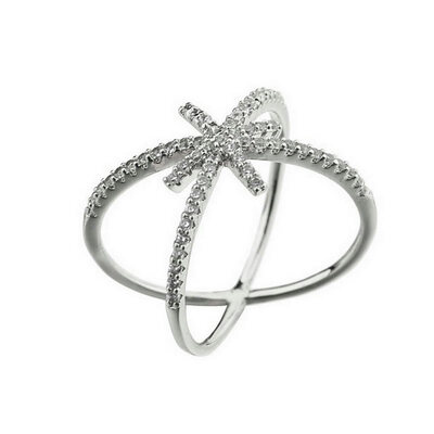 

Yoursfs Fashion Jewelry Cross Ring Trendy Ring Gold Plating Austrian zircon Womens Rings