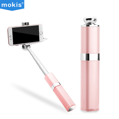 

Mokis aluminum wire self-timer self-timer artifact hand-held self-timer self-timer for Apple Samsung Huawei music millet generic pink