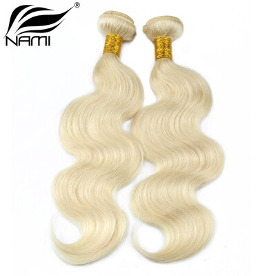 

Nami Hair Brazilian Human Hair Body Wave Blonde Pure Color #613 Hair Weaves 2Pcs/lot 10"-28" Thick Ends No Shedding Free Shipping