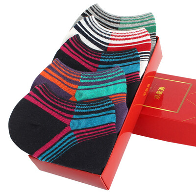 

Hengyuanxiang socks male 5 pairs of socks socks summer sports shallow mouth cotton stealth socks