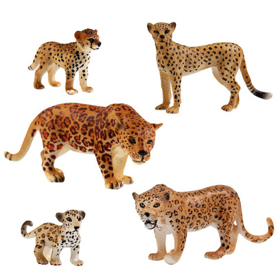 

SURPRESA V Animal Set Toy Gift for Kids The Leopard family 5pieces of one set