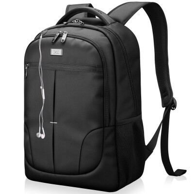 

Seven wolves (SEPTWOLVES) backpack male computer bag shoulder bag 15.6 inches outdoor leisure travel bag middle school student bag black B2401362-101