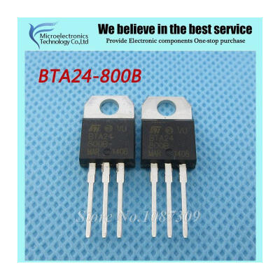 

5pcs free shipping BTA24-800B BTA24 BTA24-800 Triacs 25 AMP 800 VOLT TO-220 new original