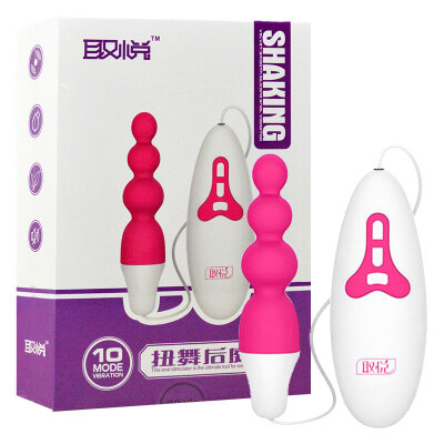 

To please the two sexes fun anal plug adult fun supplies back room anal plug twist electric rear chamber plug middle - pink