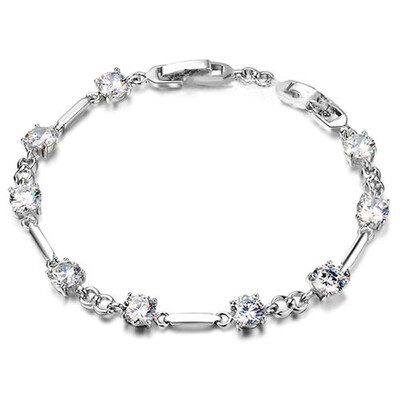 

Yoursfs@ Top Quality Exquisite Rose Gold Color Bracelet Austrian Crystals Wholesale