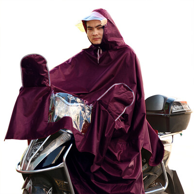 

Leilong 5612X electric motorcycle raincoat battery car lengthening increase thickening single poncho all-inclusive wet feet male&female adult purple
