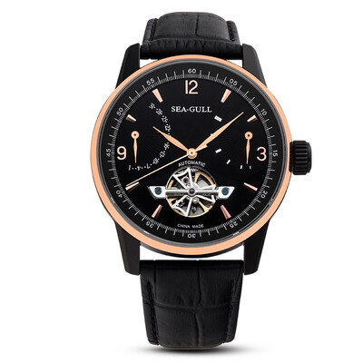 

Seagull (SeaGull) watch multi-purpose flywheel series hollow calendar potential energy business male watch white plate black belt 819.626