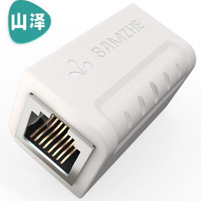 

Shanze SAMZHE network through RJ45 cable connector 5 categories 6 class 7 pairs of connectors double through the head of the computer network cable extension straight head white SZ-ZTB1100