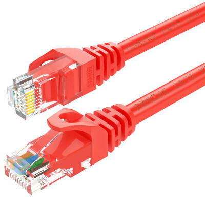 

Shanze SAMZHE six cable CAT6 Gigabit high-speed network line indoor&outdoor 8-core network cable 6 categories of computer TV router cable RED-6050 red 5 meters