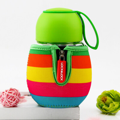 

Lock & lock Heat-resistant Glass Cup 390ml Cartoon Children&39s Cup Cup Set Cup Colorful Caterpillar Section LLG652GRN Green