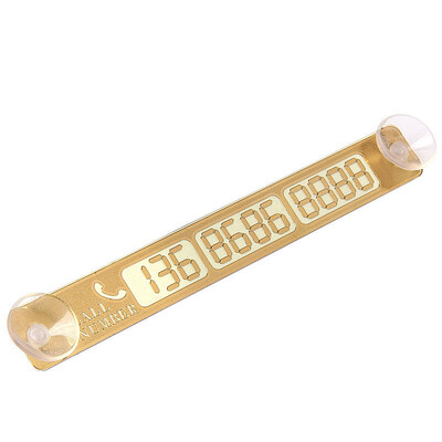 

Interesting row luminous car stop card golden sun protection acrylic material car with temporary stop card car supplies move car phone number plate