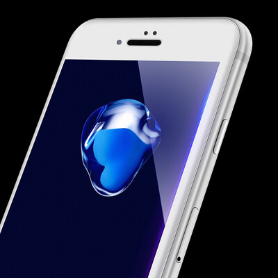 

[] Одаренные двухсекционный стали iPhone7 пленки / 7 Apple, полноэкранный анти-синий полный охват облигационный стекла белая пленка 4,7 дюйма