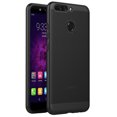

YOMO Huawei glory V9 mobile phone case mobile phone case all-inclusive edge skin feel phone shell breathable heat grid hard shell elegant black