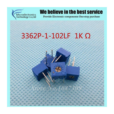

10Pcs/Lot 3362P-1-102LF 3362P 102 1K ohm Trimpot Trimmer Potentiometer Variable resistor new original