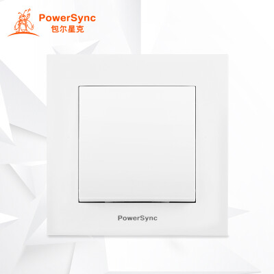 

PowerSync) ASWSCGS1S9 wall switch 86-type panel three-hole five-hole socket single control dual doorbell switch simple white