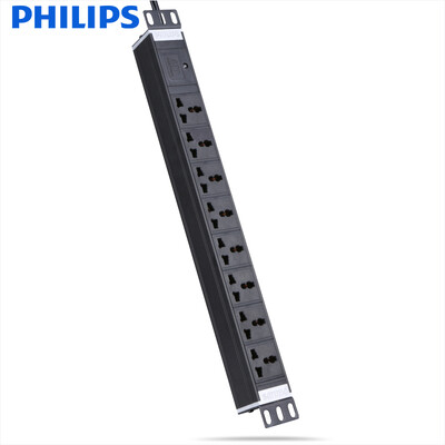 

Philips PHILIPS 8-bit 2-meter PDU cabinet socket lightning protection surge socket plug plug-in board wiring board 10A drag line board