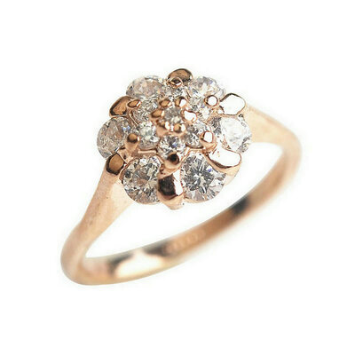 

Yoursfs@ Round and elegant, clear CZ flower hand ring for women jewelry fashion party present