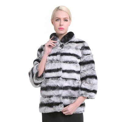 

SARSALLYA New Real Fur Winter Jacket Women Mandarin Collar Short Thick Warm Winter Women Rex Rabbit Coat Real Natural Fur Coat
