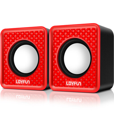 

LOYFUN LF-501 35mm Mini Computer Speakers Powered by USB red