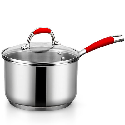 

Platinum Dili Bodeux red sleeves milk pot 18CM red anti-hot silicone handle 304 stainless steel energy saving time-saving uniform&fast