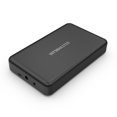 

YottaMaster S1-C3 35-inch Type-C notebook mobile hard disk box free tool SATA30 serial support 10TB solid SSD mechanical hard disk black