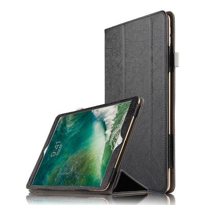 

KOOLIFE Apple iPad Pro 105-inch Case Steel Striped Leather Trim Holder Holder Leather Case 105-Inch iPad Pro Flat Case - Black
