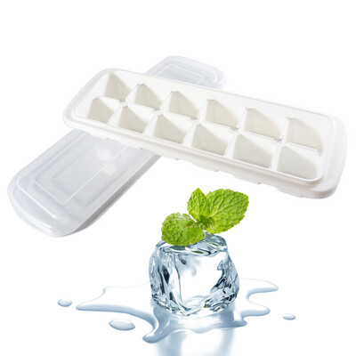 

Kleibi home creative ice lattice ice machine home ice box refrigerator ice maker DIY ice maker KLB1012 12 grid ice grid with cover white