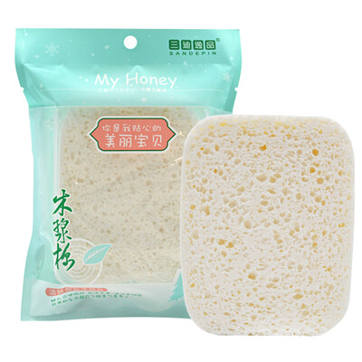 

San Di Yi Mei beauty tools boxed natural wood pulp cotton wash flutter (cleansing cleansing sponge deep clean color random