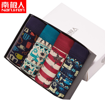

Antarctic men&39s underwear waist l convex shorts elastic cotton fashion printing flat underwear