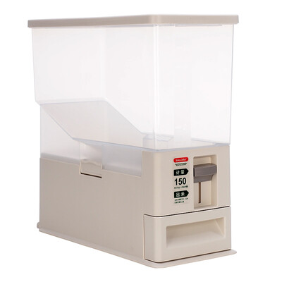 

JEKO&JEKO Sealed plastic transparent rice storage box M barrel 12 kg loaded rice cylinder pest control moisture automatic meter box SWB-5389