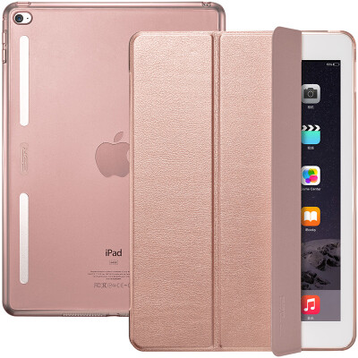 

ESR) Apple iPad mini4 case / shell light and thin anti-fall soft frame three fold stent dormant leather gloves Yue Yue color series rose gold