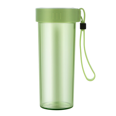 

Jingdong supermarket] Fu Guang accompanied by carrying a rope fashion colorful leak-proof couple sports plastic cup 380ml cool black (WFS1013-380