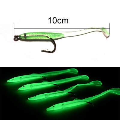 

Luminous Fishing Lure 1PCS 557810cm Luminous Long Tail Fishing Bait Silica Gel Soft Bait Hooks Night Light Fishing Tackle