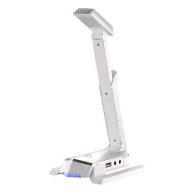 

Поскольку Чжо (KOTION КАЖДОЙ) GS130 Mini LED лампа мощности встреча Настольный микрофон ноутбука K песня YY конденсаторный микрофон стерео звуковая карта USB расширитель черный + серый железный