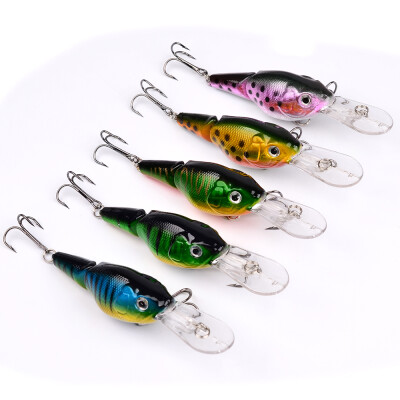 

1PCS Crank Fishing Lure 2 Sections Bass Baits 9cm-3.54"/10.55g-0.37oz with #6 Hooks Fishing Tackle