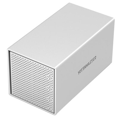 

YottaMaster PS400RU3 35 inch USB30 array cabinet SATA30 serial desktop hard drive RAID cabinet aluminum four disk hard disk box support 10TB hard disk silver
