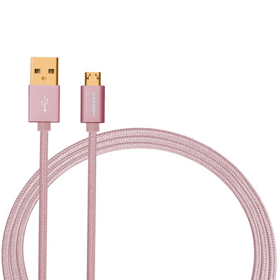 

MOMAX MOMAX 1-TAKE double-sided positive&negative insert Micro USB-2m Andrews data cable charging cable connection 2 m rose gold for Samsung millet Huawei mobile phone